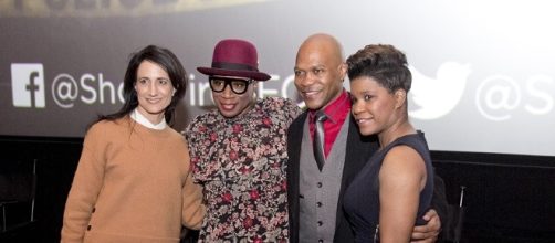 The cast of "Shots Fired" at the Chicago viewing party. [Photo by Christian DaMar]