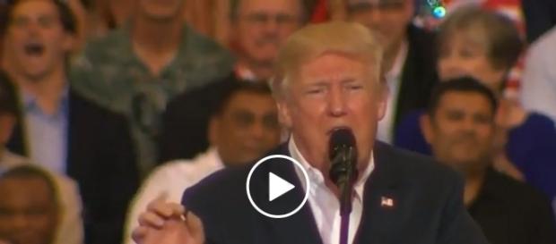 Donald Trump during his famous speech - youtube.com Donald Trump during his famous speech - youtube.com