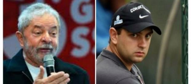 Ex-presidente Lula e seu filho, Luiz Cláudio Ex-presidente Lula e seu filho, Luiz Cláudio