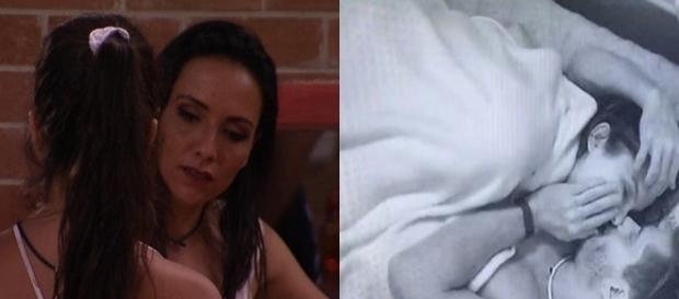 Marinalva pede para Emilly e Marcos sairem do quarto (Foto: reprodução TV Globo) Marinalva pede para Emilly e Marcos sairem do quarto (Foto: reprodução TV Globo)