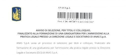 Offerte di lavoro in Anas per laureati