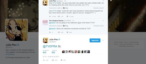 Em clima de despedida e comemorações | The Vampire Diaries - Julie Plec revela a volta de Katherine Pierce. Em clima de despedida e comemorações | The Vampire Diaries - Julie Plec revela a volta de Katherine Pierce.