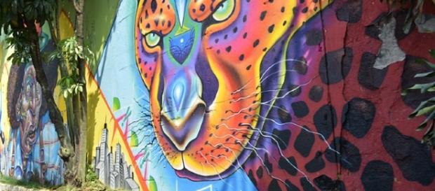 Grafite na Av. 23 de Maio em São Paulo Grafite na Av. 23 de Maio em São Paulo