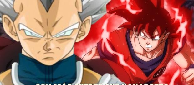 La transformación red de Son Gokú La transformación red de Son Gokú