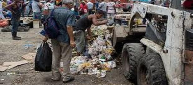 Pesadelo socialista: pessoas vasculham o lixo em busca por comida Pesadelo socialista: pessoas vasculham o lixo em busca por comida