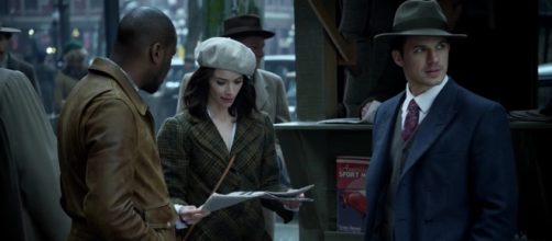 Rufus, Lucy, and Wyatt in 'Timeless'/Photo via screencap, 'Timeless'/NBC