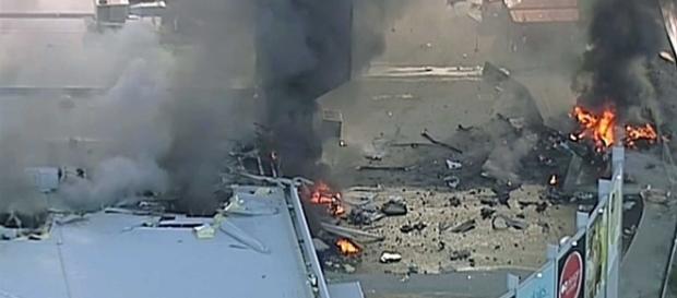 Destroços do avião que se envolveu em um acidente na Austrália Destroços do avião que se envolveu em um acidente na Austrália