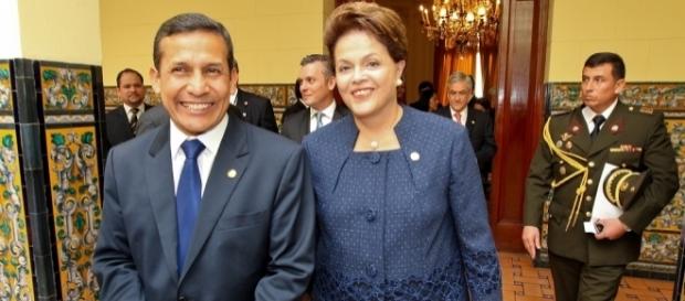 Dois ex-presidentes, Ollanta Humala, do Peru, e Dilma Rousseff, do Brasil, fotografados em 2011 (Roberto Stuckert Filho/PR) Dois ex-presidentes, Ollanta Humala, do Peru, e Dilma Rousseff, do Brasil, fotografados em 2011 (Roberto Stuckert Filho/PR)