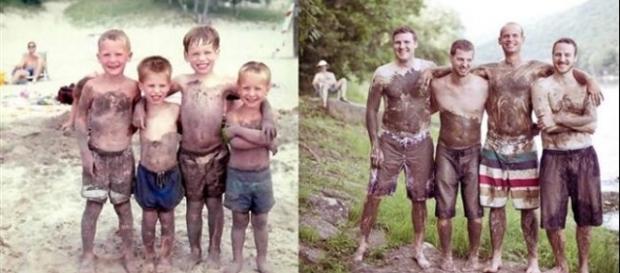 Essas pessoas tiveram a brilhante ideia de refazer suas fotos da infância Essas pessoas tiveram a brilhante ideia de refazer suas fotos da infância