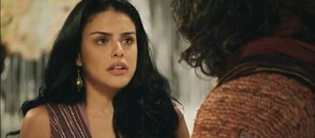 Samara e Josué na novela 'A Terra Prometida' (Divulgação/Record) Samara e Josué na novela 'A Terra Prometida' (Divulgação/Record)