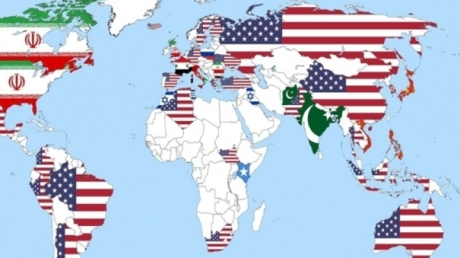 Cette carte montre quel pays est considéré comme un danger pour la sécurité mondiale par les autres Etats (Louland/Reddit).