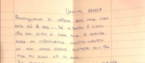 La lettera di Giovanna (nome di fantasia)