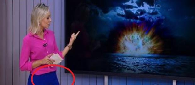 Globo anuncia a queda de um meteoro, mas o que acontece com apresentadora chama mais atenção Globo anuncia a queda de um meteoro, mas o que acontece com apresentadora chama mais atenção