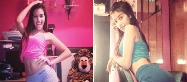 Ursinho de pelúcia chama a atenção ao lado de mulher sensual na internet. Ursinho de pelúcia chama a atenção ao lado de mulher sensual na internet.