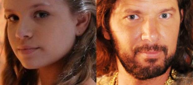 Úrsula e Adonizedeque na novela 'A Terra Prometida' (Divulgação/Record) Úrsula e Adonizedeque na novela 'A Terra Prometida' (Divulgação/Record)
