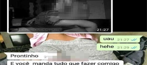 Vitória envia foto sensual para jovem mas recebe foto estranha como resposta. Vitória envia foto sensual para jovem mas recebe foto estranha como resposta.