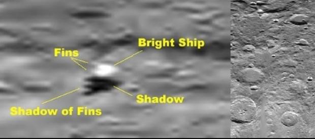 imagem da suposta estrutura alienígena construída sobre a superfície Lunar. imagem da suposta estrutura alienígena construída sobre a superfície Lunar.