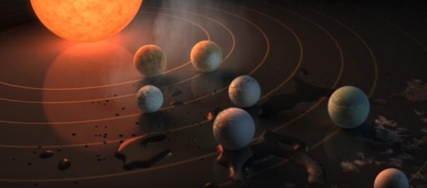 NASA encontra sistema solar com planetas similares a Terra. Reprodução: Youtube/JPLnews NASA encontra sistema solar com planetas similares a Terra. Reprodução: Youtube/JPLnews