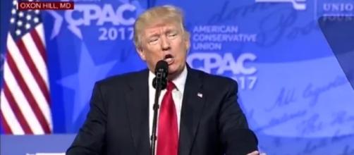 Donald Trump speaking at CPAC, via Twitter