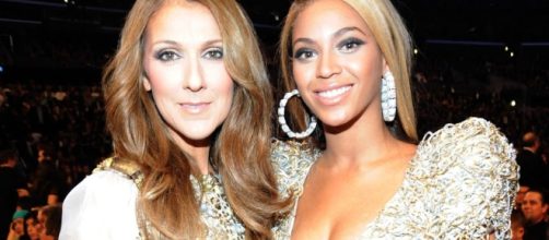Celine Dion gives Beyonce some words of encouragement Photo Credit: www.lipstickalley.com