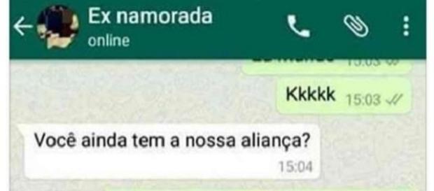 Fábio tirou sua ex-namorada de forma brilhante no WhatsApp Fábio tirou sua ex-namorada de forma brilhante no WhatsApp