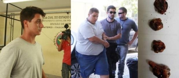Matheus à esquerda e seu irmão gêmeo sendo presos. Ele assumiu participação e incrimina a mãe Matheus à esquerda e seu irmão gêmeo sendo presos. Ele assumiu participação e incrimina a mãe