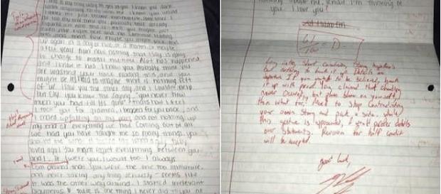 Jovem devolve carta corrigida para namorada que queria terminar relacionamento Jovem devolve carta corrigida para namorada que queria terminar relacionamento