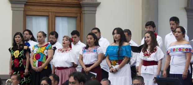 Para la segunda parte del recital se incorporó el Coro de la Orquesta Típica. Foto: Secretaría de Cultura CDMX Para la segunda parte del recital se incorporó el Coro de la Orquesta Típica. Foto: Secretaría de Cultura CDMX
