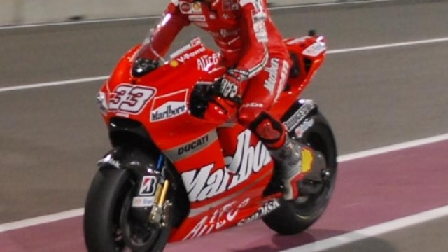 Marco Melandri in sella alla Ducati MotoGP