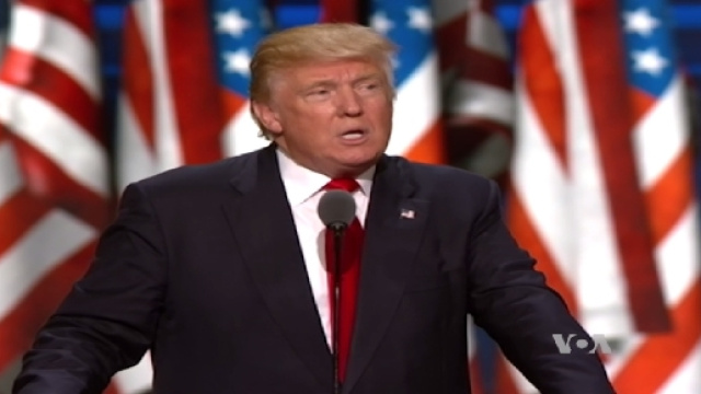 Trump devant la convention nationale républicaine le 22 juillet 2016