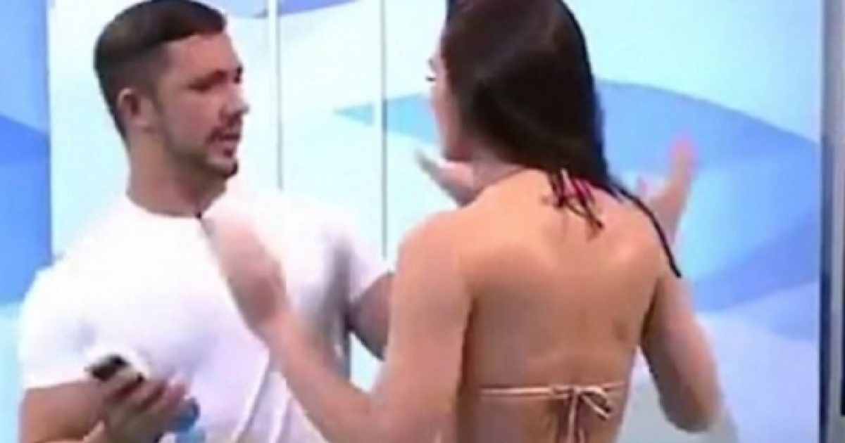 Vídeo: modelo brasileira sarada sai no tapa com apresentador ao vivo