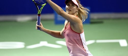 Eugenie Bouchard hitting an overhead during a match. - CBC Sports ... - cbc.ca (Take from BN Library)