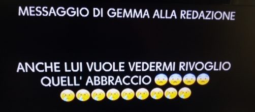 Gemma Galgani manda un sms alla redazione