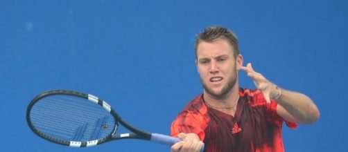 Jack Sock hitting a forehand during the Australian Open. | Talk Tennis - tennis-warehouse.com (Taken from BN Library)