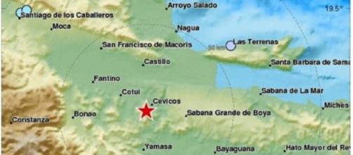 Map of the testimonies received so far following the #earthquake M4.5 in Dominican Republic by EMS Twitter