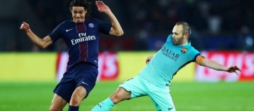 Iniesta lors du deplacement au parc des princes face au PSG (via google)