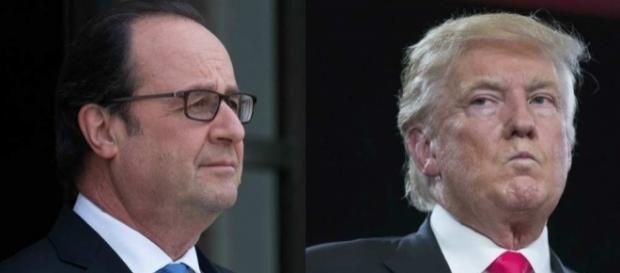 François Hollande réplique à Donald Trump. François Hollande réplique à Donald Trump.