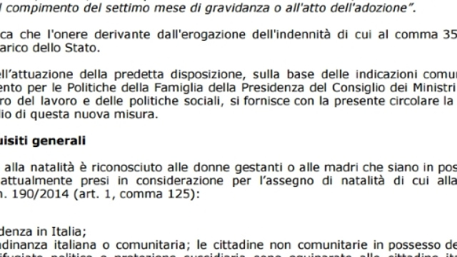 Bonus mamma 2017, 800€ in unica soluzione, ecco come fare richiesta all'Inps