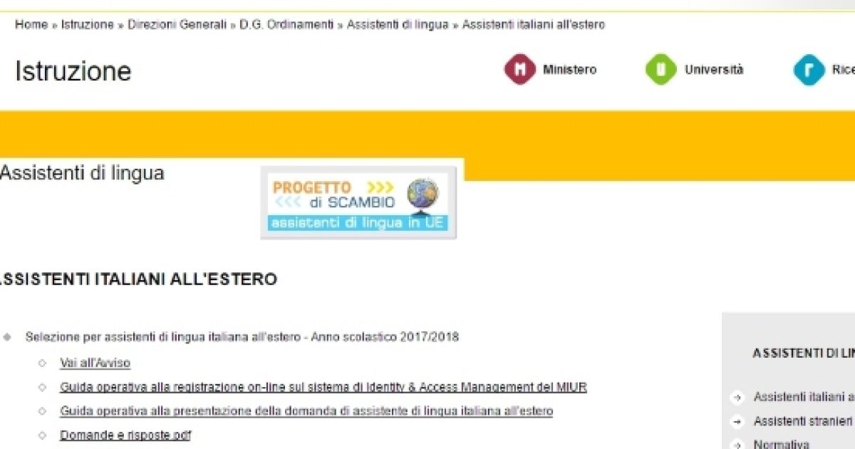 Insegnare All'estero: Bando Per Assistente Di Lingua Italiana, Ecco I ...