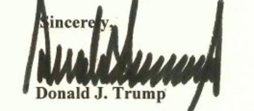 What do the signatures of Donald Trump and other past presidents reveal?