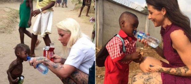 Hope împreună cu cea care l-a salvat, Anja Ringgren Lovén, în 30 Ianuarie 2016 (stânga) și un an mai târziu - Foto: Anja Ringgren Lovén/Facebook Hope împreună cu cea care l-a salvat, Anja Ringgren Lovén, în 30 Ianuarie 2016 (stânga) și un an mai târziu - Foto: Anja Ringgren Lovén/Facebook