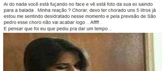 O jovem postou no Facebook que se sentia muito arrependido por ter deixado uma garota. O jovem postou no Facebook que se sentia muito arrependido por ter deixado uma garota.