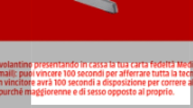 Il depliant della nota catena di elettrodomestici