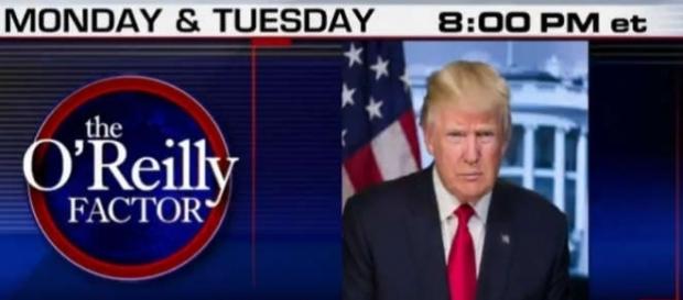 Donald Trump într-un interviu cu Bill O'Reilly la Fox News - Foto: Captură ecran Twitter Donald Trump într-un interviu cu Bill O'Reilly la Fox News - Foto: Captură ecran Twitter