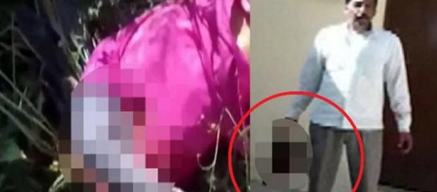 Homem corta cabeça e faz desfile Homem corta cabeça e faz desfile