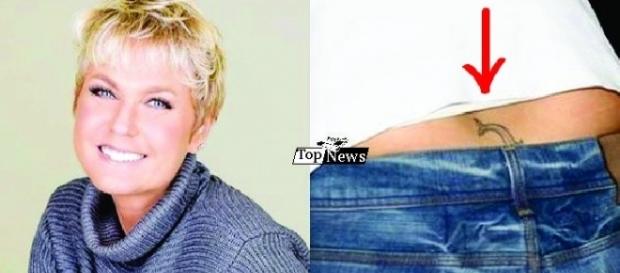 A tatuagem de Xuxa gerou polêmica por ser de gosto duvidoso A tatuagem de Xuxa gerou polêmica por ser de gosto duvidoso