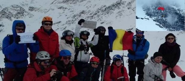 Teodor Tulpan și prietenii săi. Preluare foto de pe profilul alpinistului Teodor Tulpan și prietenii săi. Preluare foto de pe profilul alpinistului