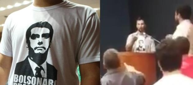 Camiseta com a estampa de Jair Bolsonaro foi motivo de manifestações... Camiseta com a estampa de Jair Bolsonaro foi motivo de manifestações...