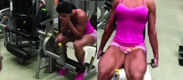 Gracyanne Barbosa chora durante a musculação Gracyanne Barbosa chora durante a musculação