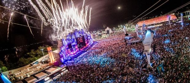 O grande festival do Rock in Rio, no Rio de Janeiro O grande festival do Rock in Rio, no Rio de Janeiro